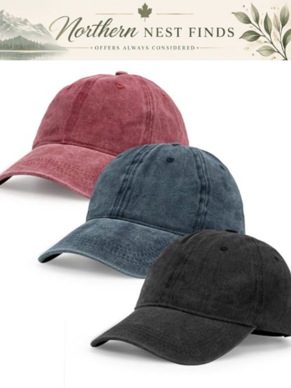 Cotton Baseball Cap Vintage Snapback Adjustable Fit Outdoor Hat